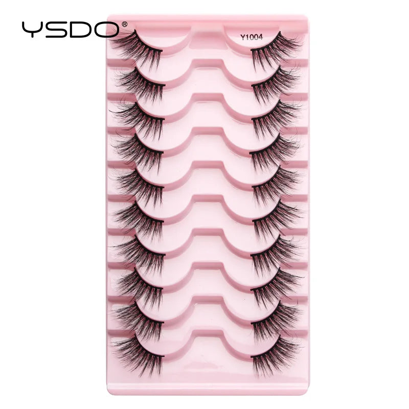 New Fox Half Eyelashes 3/10 Pairs 3D Mink Lashes Natural Eyelash Extension Cat Eye Eyelashes Makeup Tools faux Cils maquiagem - Blinksy